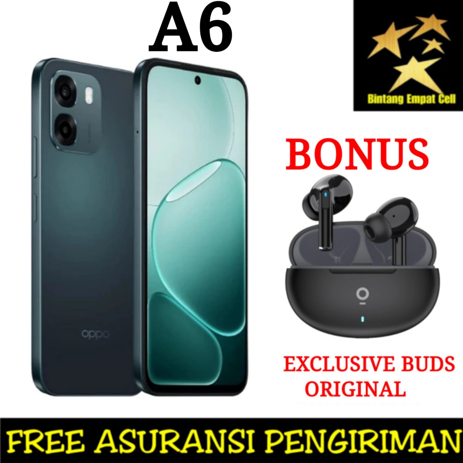 Oppo A6 6/256 & 6/128 Official Warranty [Snapdragon 685 6.75 Inch 50Mp Camera 7000Mah Battery] Harga 2,619,000 rupiah*Gratis Ongkir