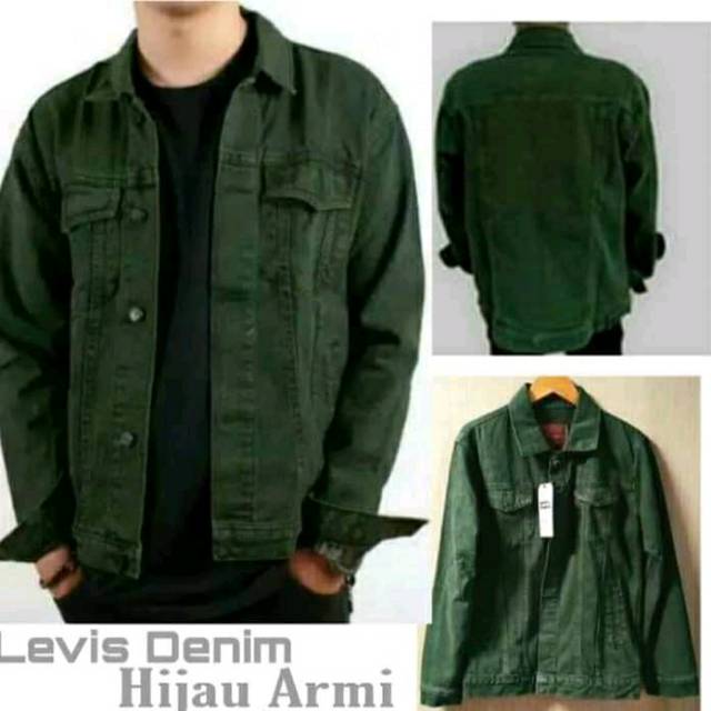 jaket denim army