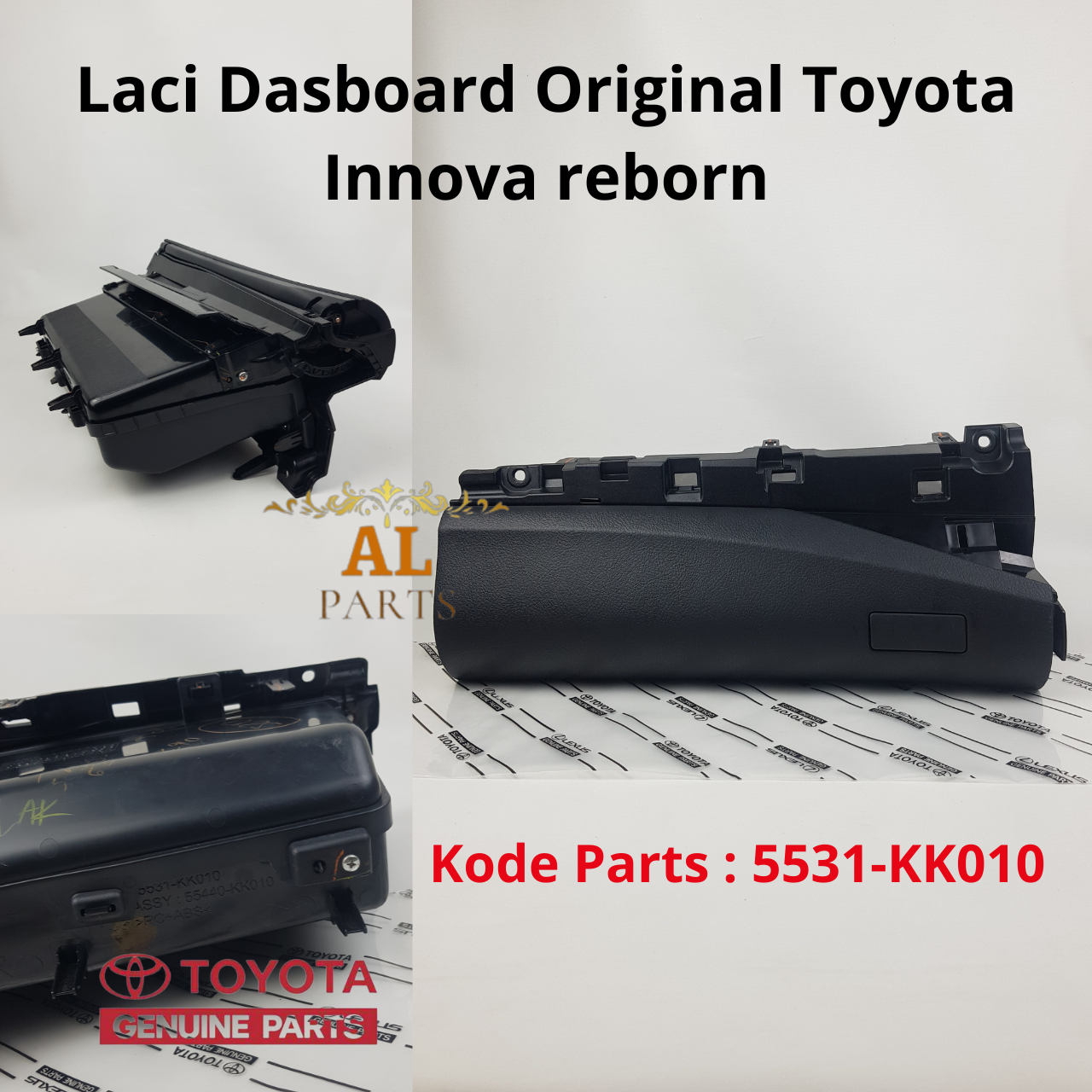 Toyota drawer dasboard original Toyota Innova reborn code parts 5531-kk010 Harga 500,000 rupiah*Gratis Ongkir