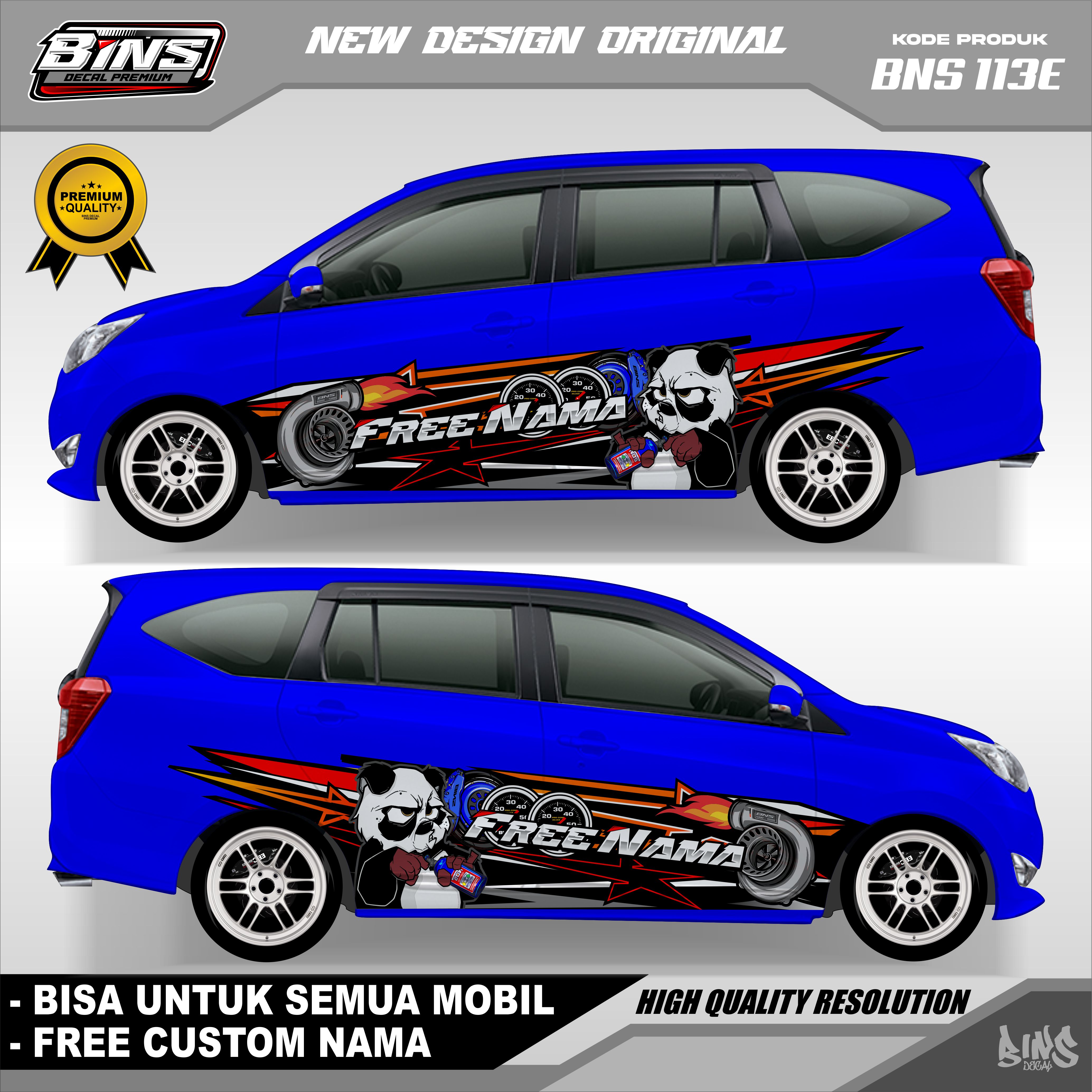 BNS113-STIKER MOBIL CUSTOM DECAL TERBARU JAZZ BRIO SIGRA XENIA GRATIS GANTI NAMA Harga 121,456 Ringgit*Penghantaran Percuma
