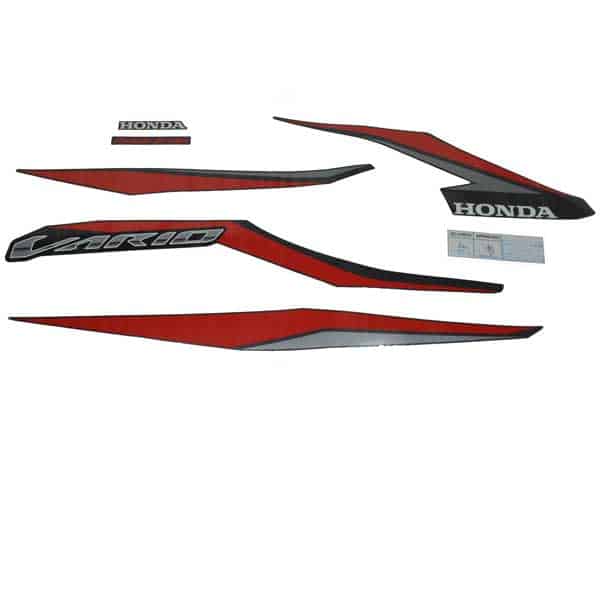 Sticker Body Kiri Stripe Set L Black New Vario 125 eSP (K60R) Harga 80,425 rupiah*Gratis Ongkir