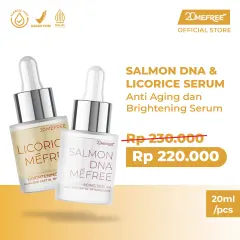 ( Paket Kombo ) 20Mefree Anti Aging & Brightening Licorice Serum 20ML - Kulit Cerah Anti Penuaan