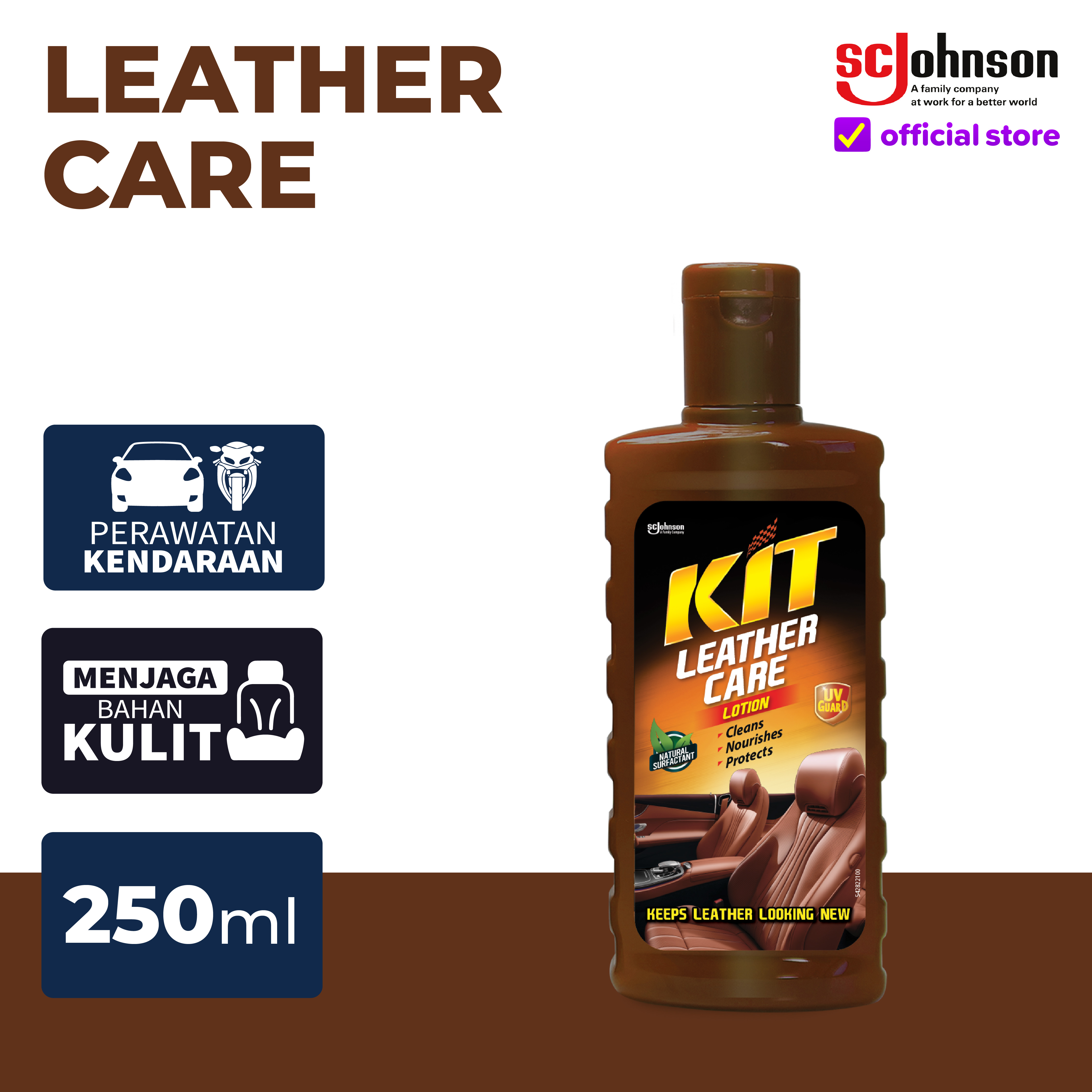 KIT Leather Care 250mL - Perawatan Kulit Jok Mobil Harga 56,600 Ringgit*Penghantaran Percuma
