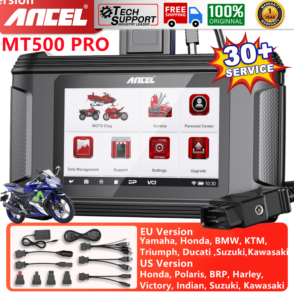 ANCEL MT500 PRO Motorcycle Scanner Obd2 Scanner All System Diagnostic Scan Tool Scooter Scanner Big Bike Scanner Oil Reset Idle Adjustment 30+ Ecu Reset For Kawasaki/YAMAHA/Honda/BMW/Ducati Motorcycle Code Reader Harga 5,809,000 rupiah*Gratis Ongkir