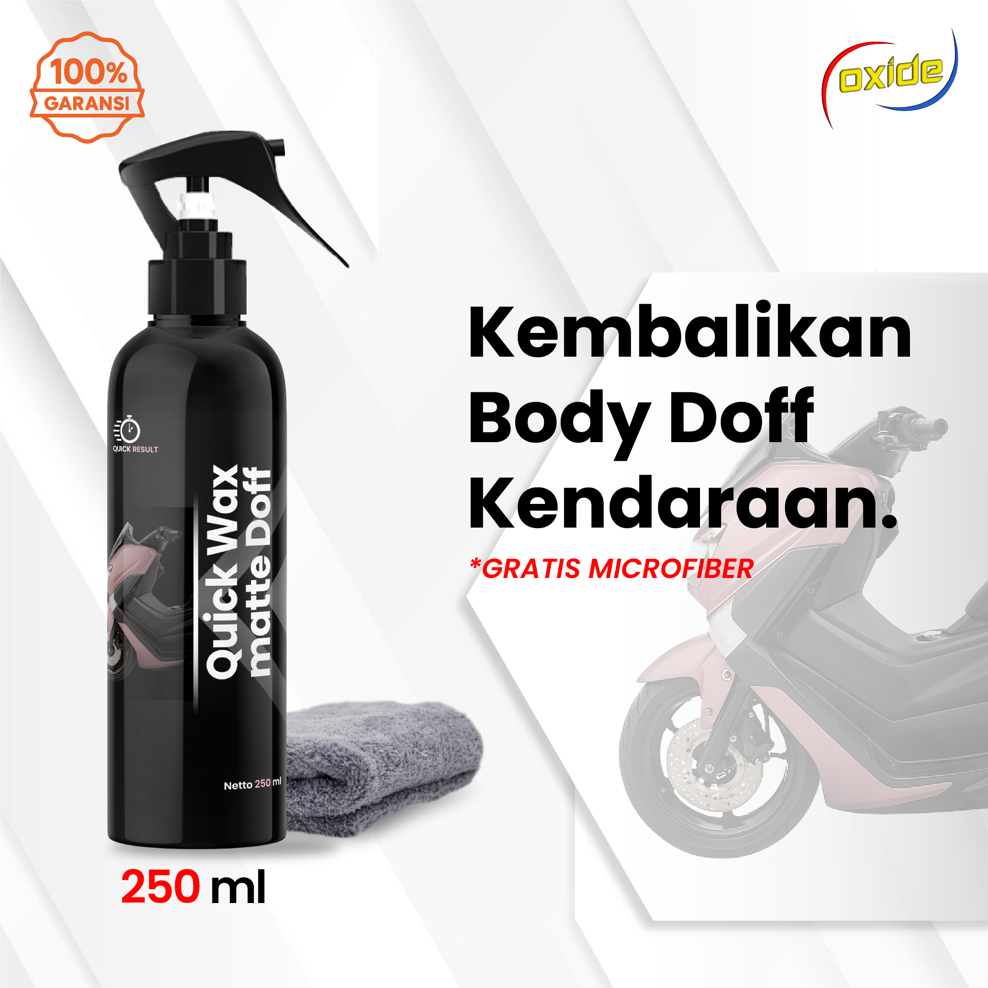 Matte Motorcycle Body Shine Oxide / Reinforces Matte Color / Restores Matte Color Harga 34,650 rupiah*Gratis Ongkir