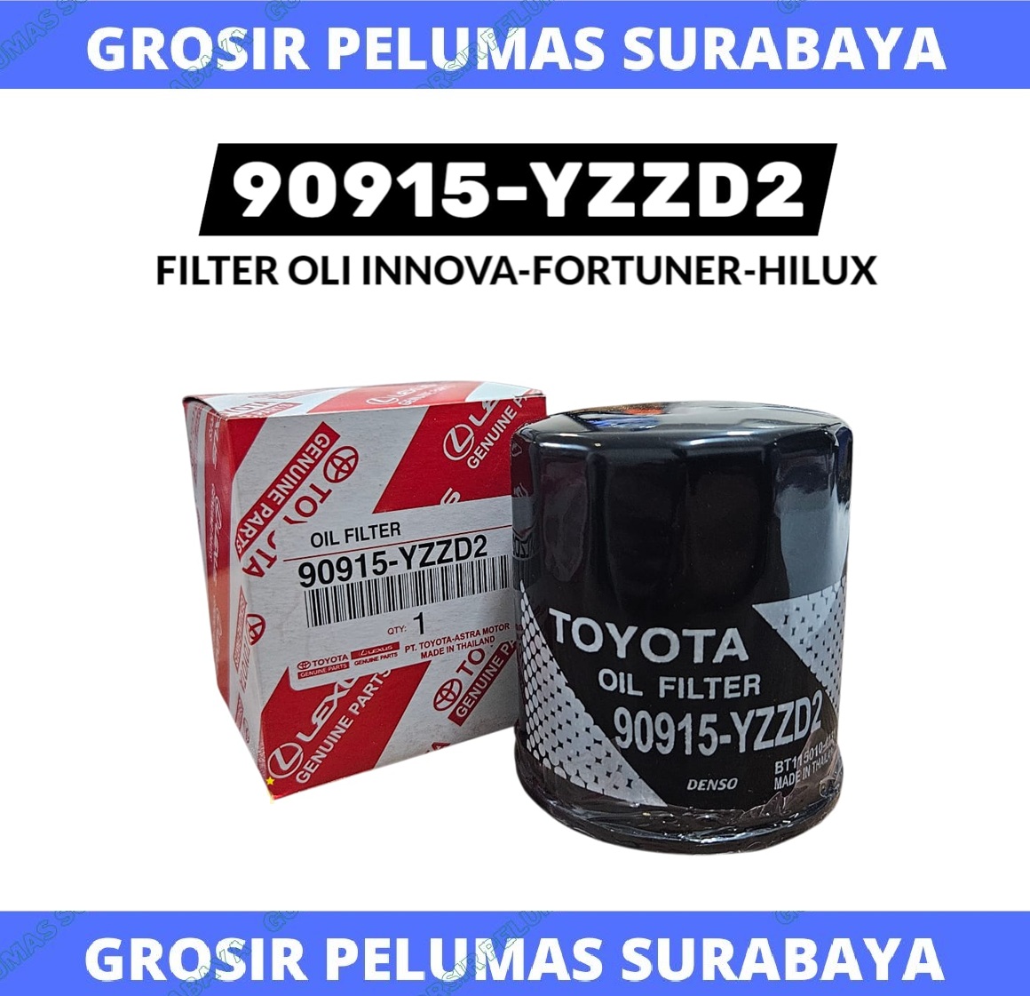 Original Toyota Innova Hilux Fortuner Alphard yzzd2 oil filter Innova oil filter Fortuner Alphard oil filter Harga 47,777 rupiah*Gratis Ongkir