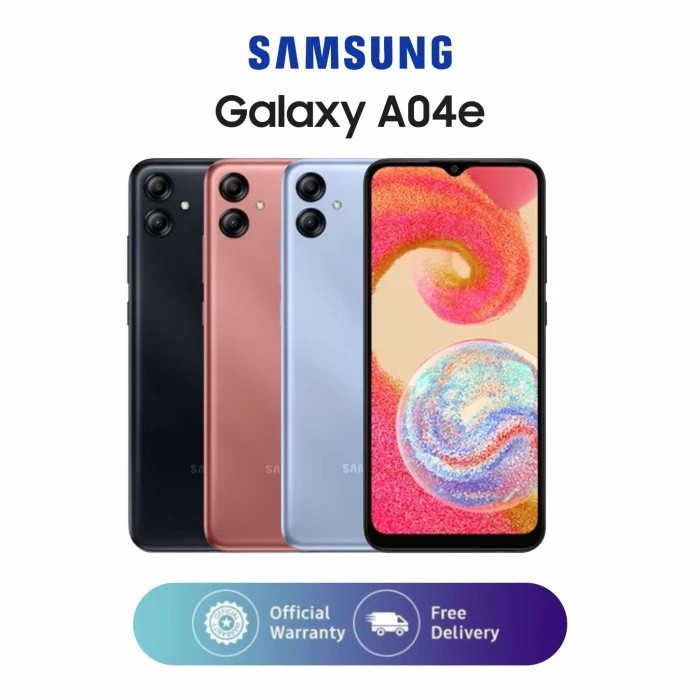 SAMSUNG A04e RAM 3/32 GB GARANSI RESMI ORIGINAL Harga 1,275,000 rupiah*Gratis Ongkir