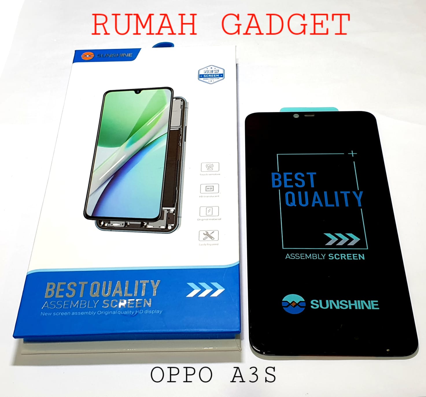 LCD SUNSHINE OPPO A3S/APPO A5/REALME C1/REALME 2/A12E FULLSET TOUCHSCREEN Harga  143,000 Ringgit*Penghantaran Percuma