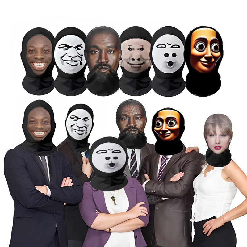 [Ready ✅ ]Funny Ugly Face Mask/Original Creative Unique Abstract Facial Expression Mask/Latest Full Print 3D Mask/Party Mask/Funny Headwear for Riding Motorcycles Couple Mask Can See Outside Toy Harga 17,566 rupiah*Gratis Ongkir