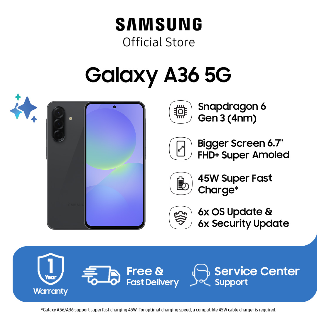 Samsung Galaxy A36 5g 12/256Gb - [Upgrade from 8/256 Gb] | Galaxy Ai | Ai Smartphone | Snapdragon 6 Gen 3 | 45W Super Fast Charge Harga 4,999,000 rupiah*Gratis Ongkir