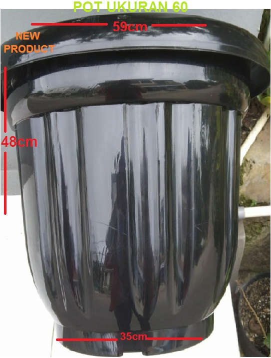 Paket 3 Pot besar warna hitam ukuran 60 cm / Pot hitam ukuran 60 cm