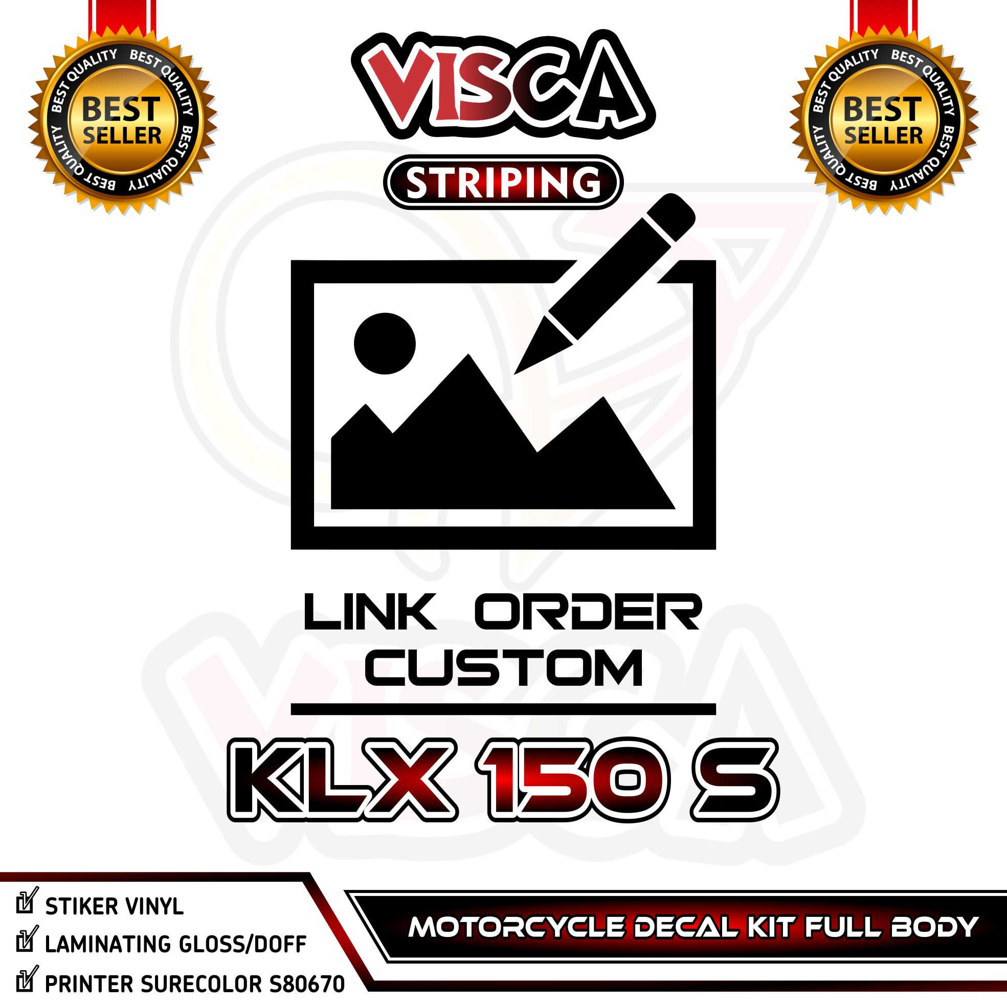 Striping KLX s 150 full body/custom design like/request Design/request name Harga 175,000 rupiah*Gratis Ongkir