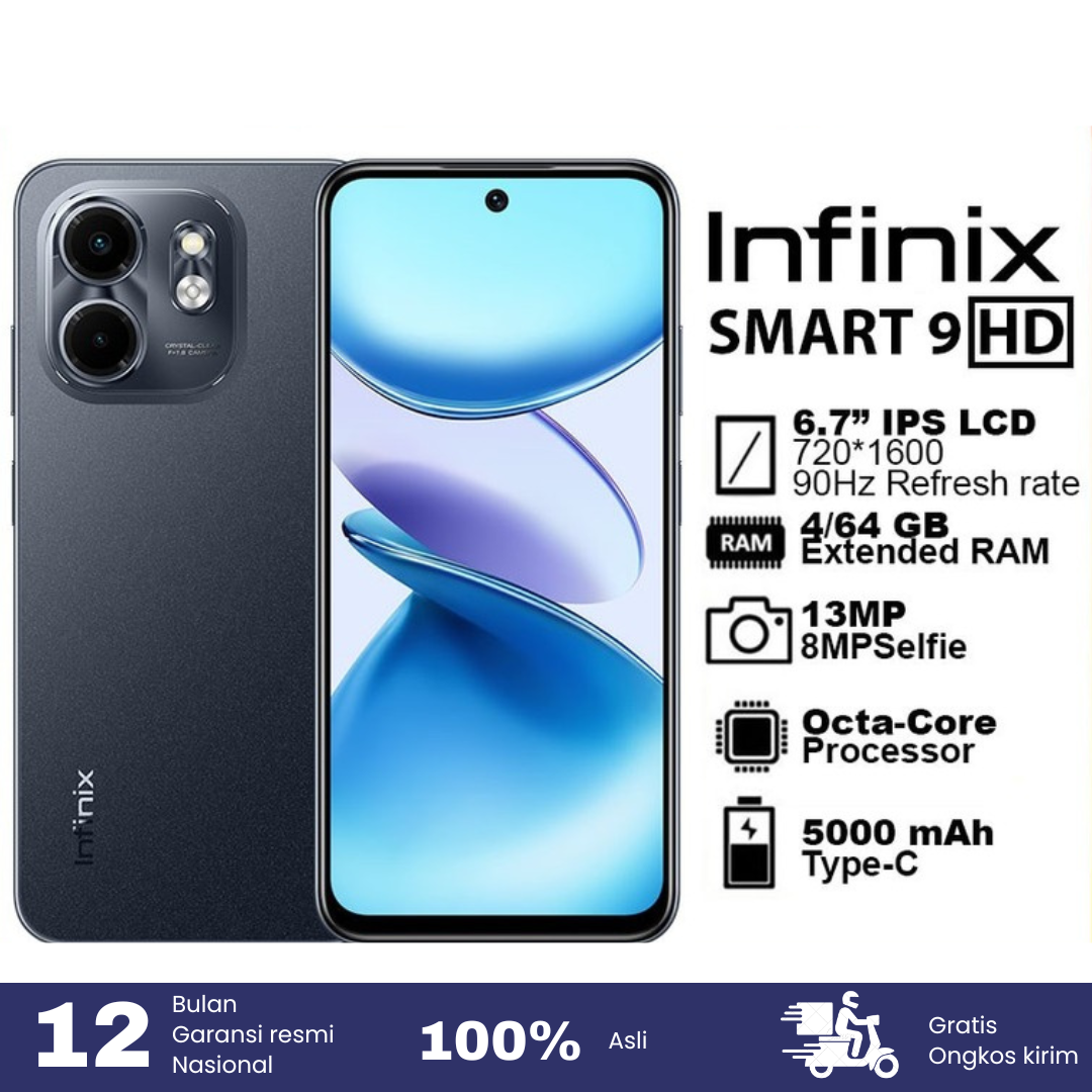 infinix smart 9 HD 4/64 garansi resmi Giá 1,150,000 Đồng*Miễn phí vận chuyển