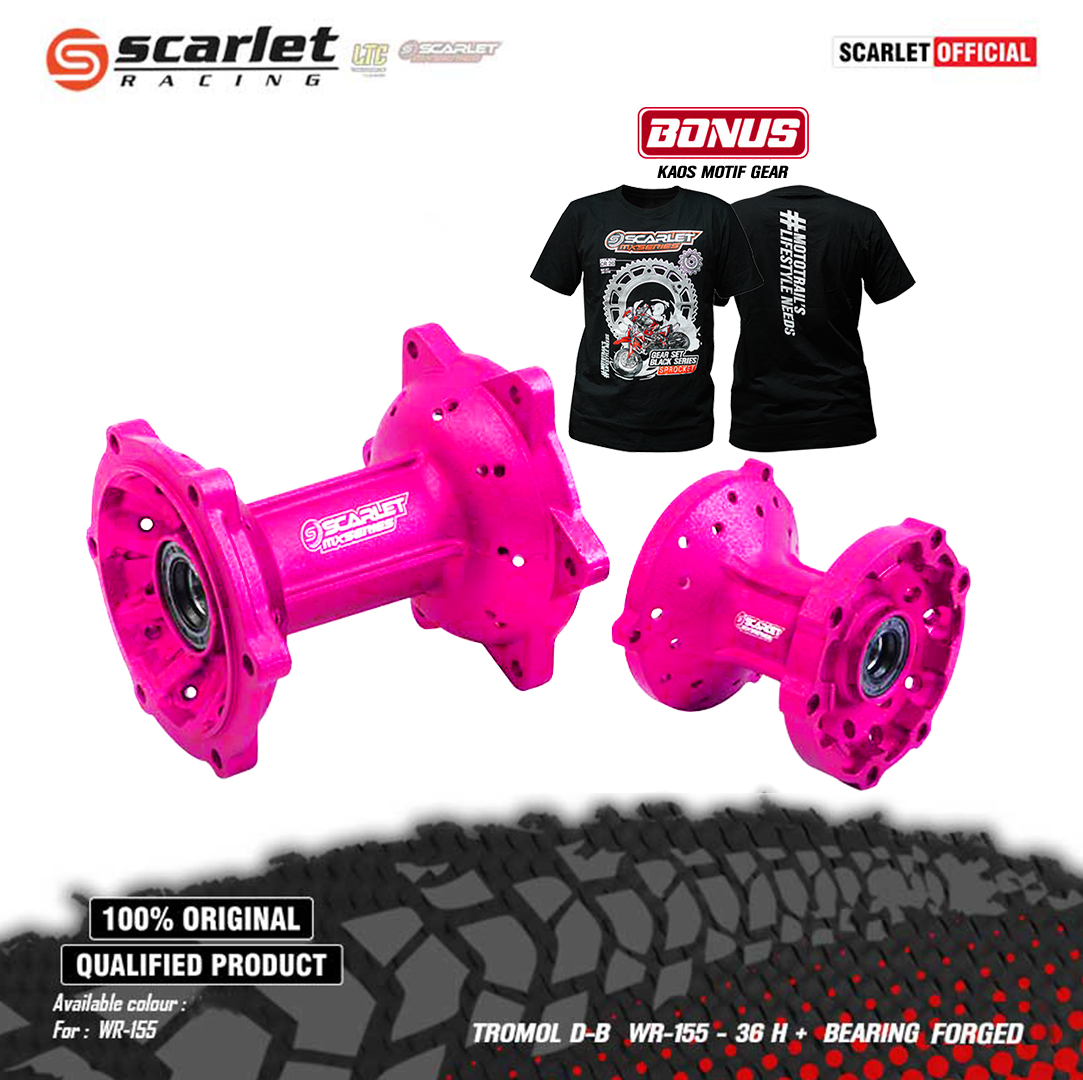Scarlet Racing - Front & Rear Forged Hub Drum Set Crf Klx 150 L Klx 230 Wr 155 36 Hole + Bearing Harga 1,950,000 rupiah*Gratis Ongkir