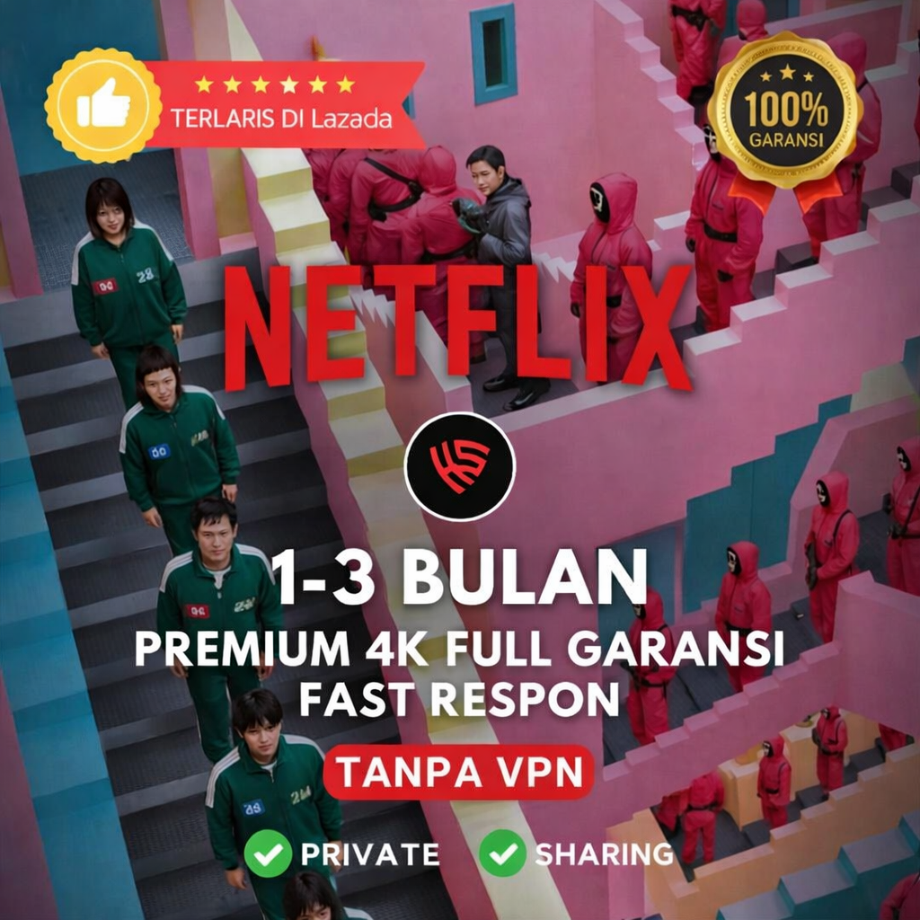 Netflix Premium Ultra Hd 4K Full Hoki Guarantee Harga 22,850 rupiah*Gratis Ongkir