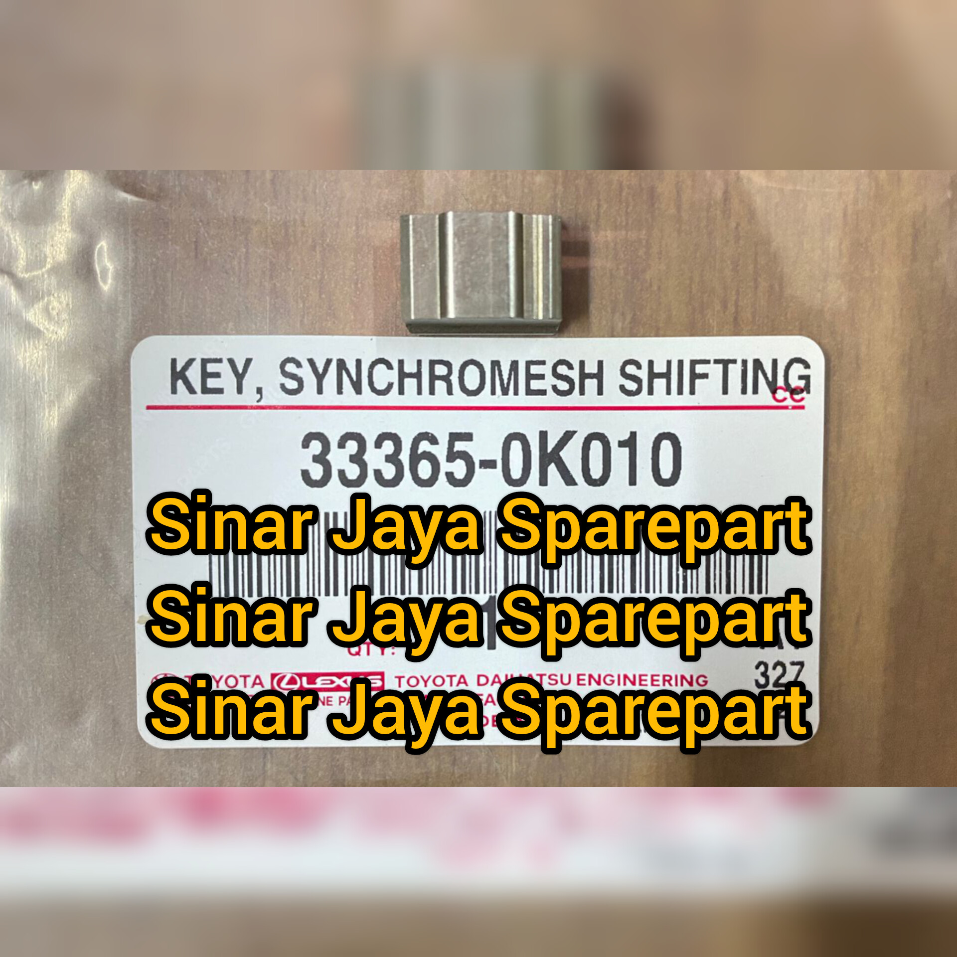 Key Sinkromis Gigi 1 & Gigi 2 Hilux Vigo 3.0cc 2.5cc Hilux Revo 2.0cc Innova Reborn 2.4cc.2.0cc Fortuner 3.0cc 2.5cc Hiace Commuter 2.5cc Original 33365-0K010 Harga 100,000 rupiah*Gratis Ongkir