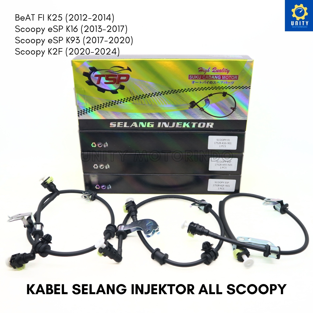 Scoopy Injection Hose Cable Fi/Esp/New Gasoline Injector Hose Injector K25 K16 K93 K2F Tsp Harga 71,000 rupiah*Gratis Ongkir