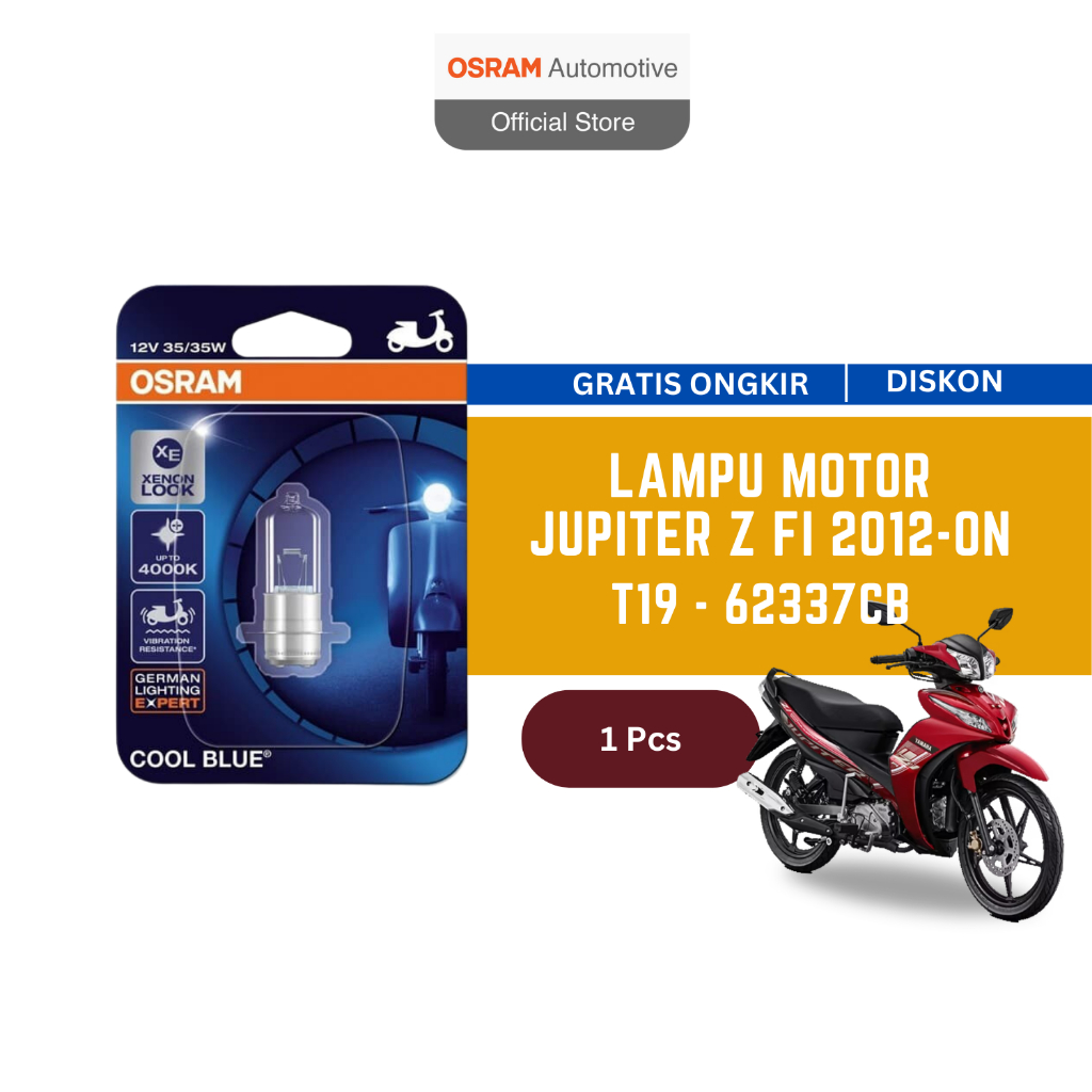 Osram Lampu Depan Motor Yamaha Jupiter Z Fi 2012 on - 62337CB Harga 20,700 Ringgit*Penghantaran Percuma