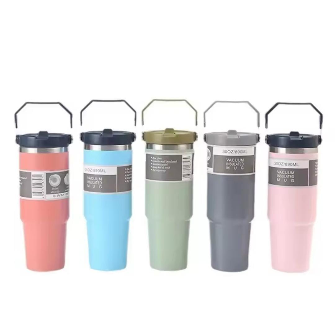 Stainless Vacuum Tumbler 900ml Portable Thermos Large Drinking Bottle for Hot and Cold Water