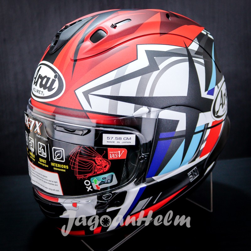 ARAI HELM RX-7X TAKUMI | BLACK BLUE RED DOFF | RX7X SINGLE VISOR Harga 11,600,000 rupiah*Gratis Ongkir