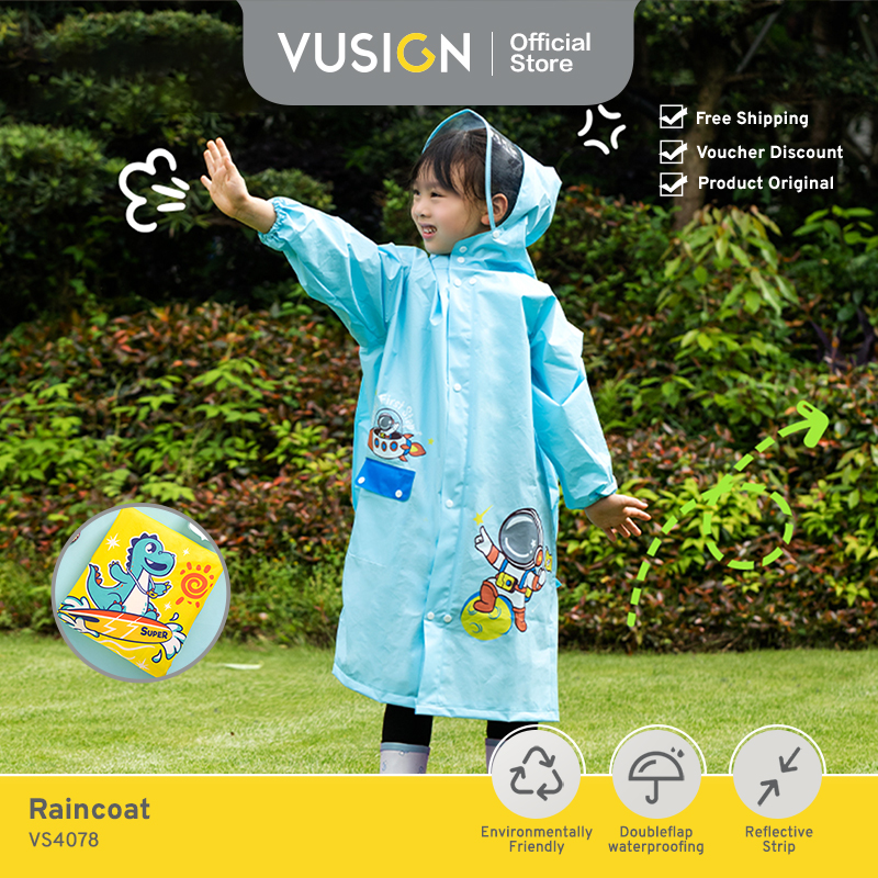 Vusign Deli Spanspace Jas Hujan Anak / Mantel Anak / Raincoat Waterproof VS407X Harga 97,000 rupiah*Gratis Ongkir