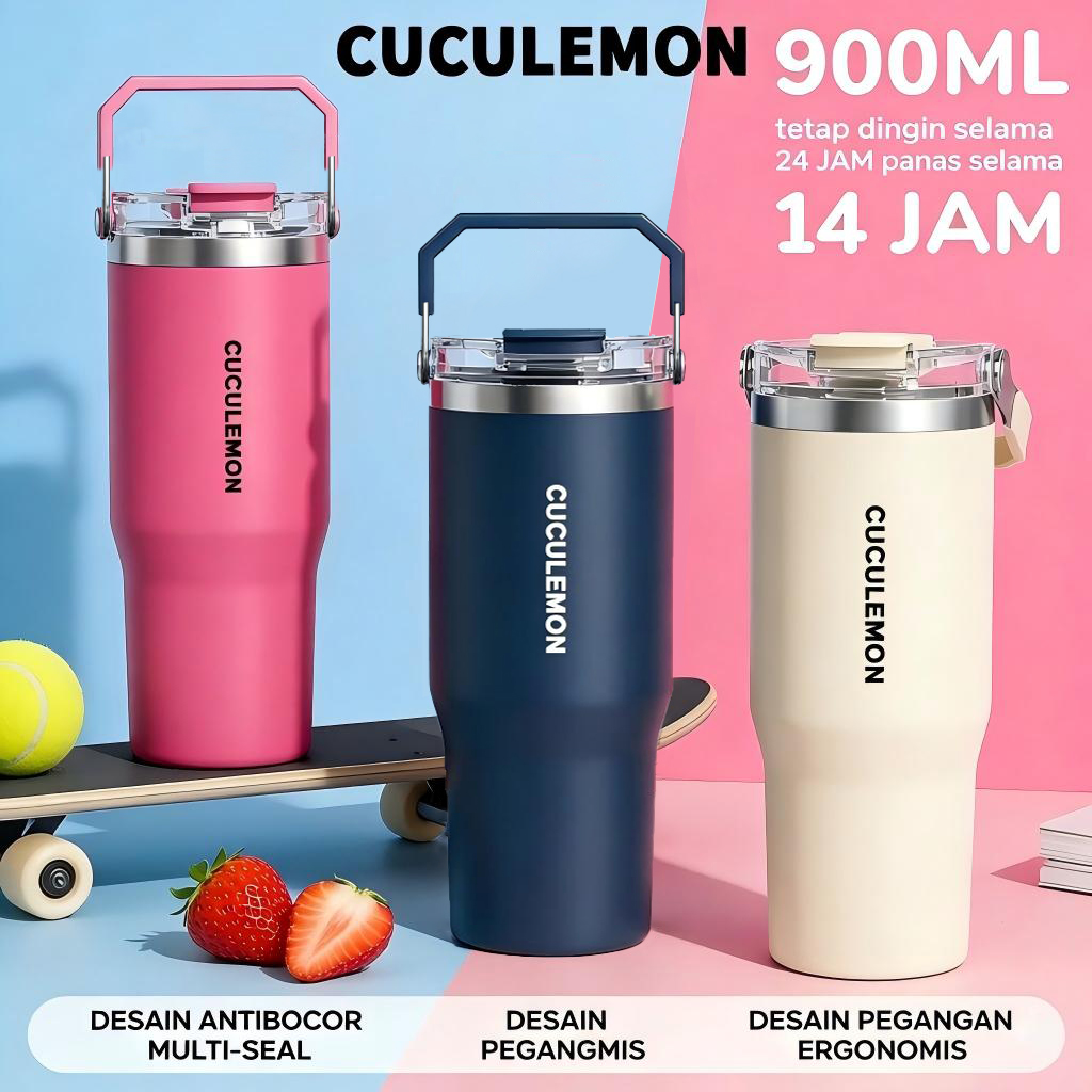 Cuculemon tumbler stainless steel Thermos water heat resistant drinking bottle aesthetic coffee bottle…