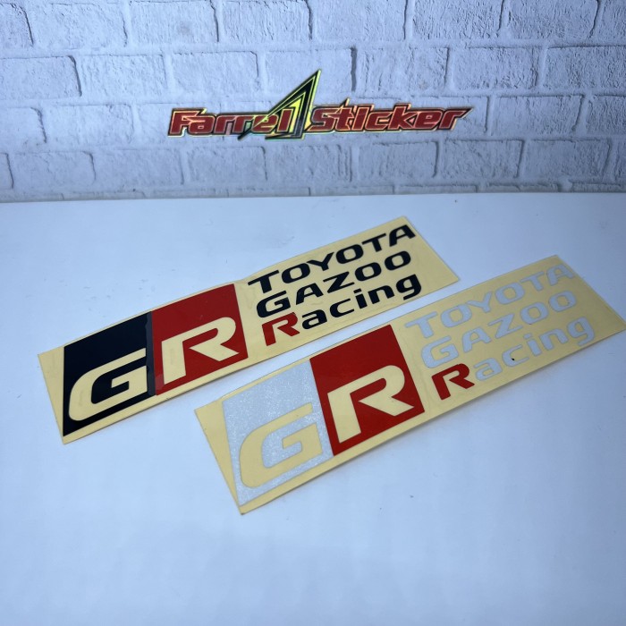 Stiker GR sport sticker Toyota Gazoo Racing 8cm reflektif cutting - Putih Harga 4,900 rupiah*Gratis Ongkir