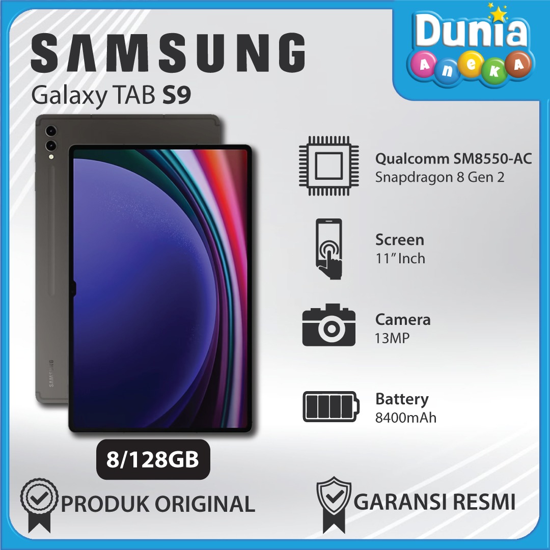 Samsung Tab S9 8GB/128GB - Tablet Flagship AMOLED 11", S-Pen, Baterai 8400mAh - Garansi Resmi Giá 13,500,000 Đồng*Miễn phí vận chuyển