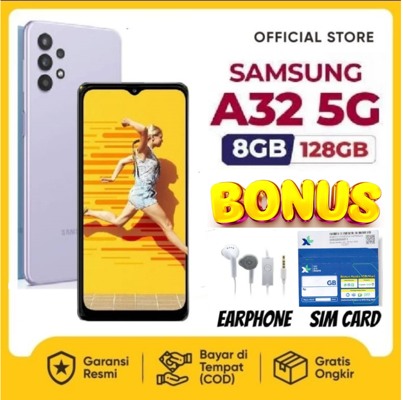 Hp Samsung Galaxy A32 5g 8/128 Gb - Samsung a 32 Ram 8Gb Rom 12Gb Warranty - Black Harga 1,750,000 rupiah*Gratis Ongkir