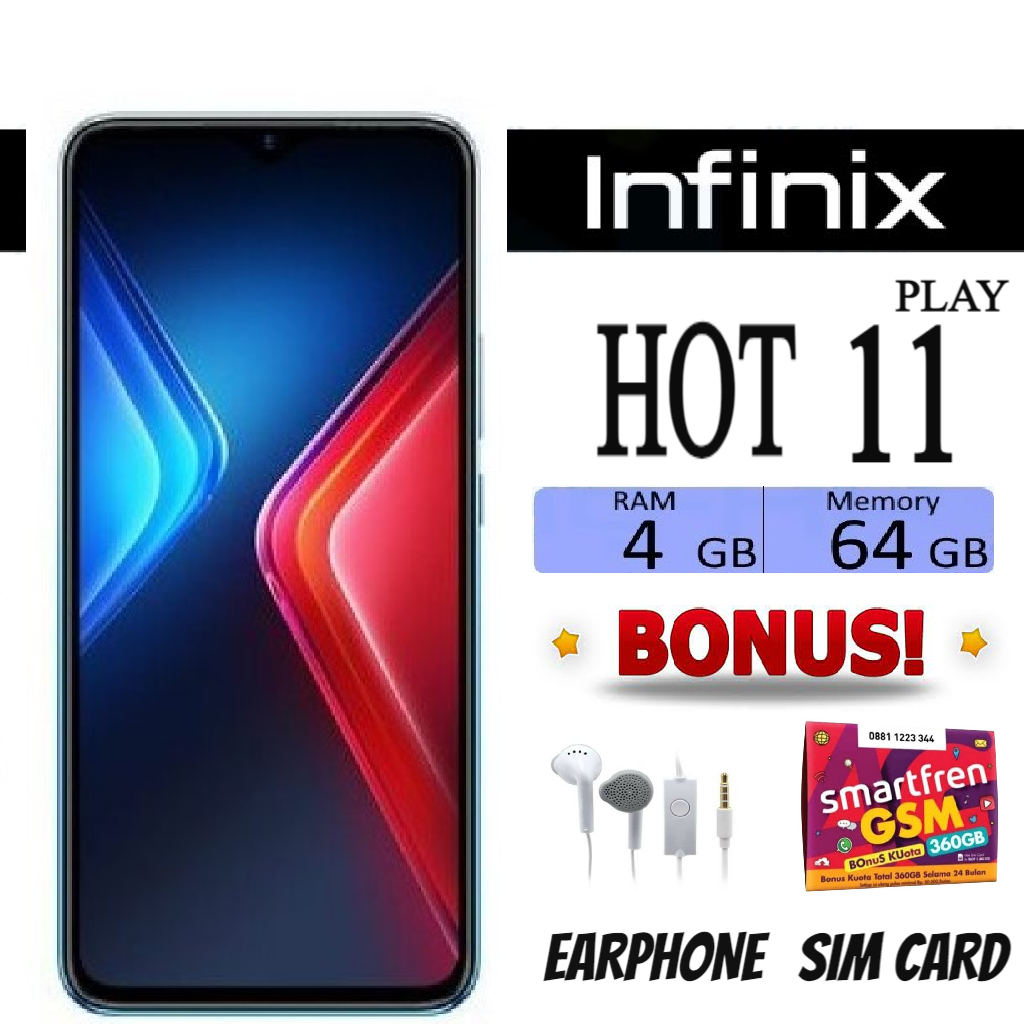 Infinix Hot 11 Play Ram 4/64 GB Garansi Sein - Like New Harga  1,144,250 Ringgit*Penghantaran Percuma