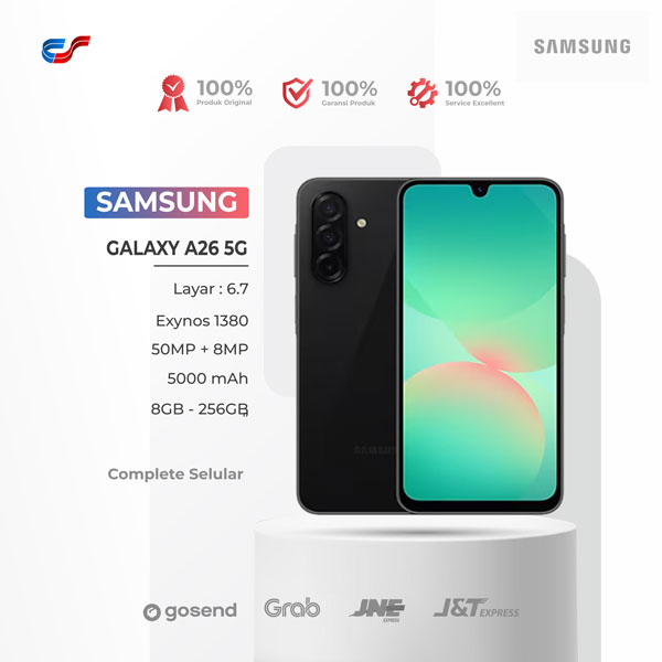 Samsung Galaxy A26 5G 8GB 256GB - Garansi Resmi | Samsung Indonesia Harga 3,999,000 rupiah*Gratis Ongkir