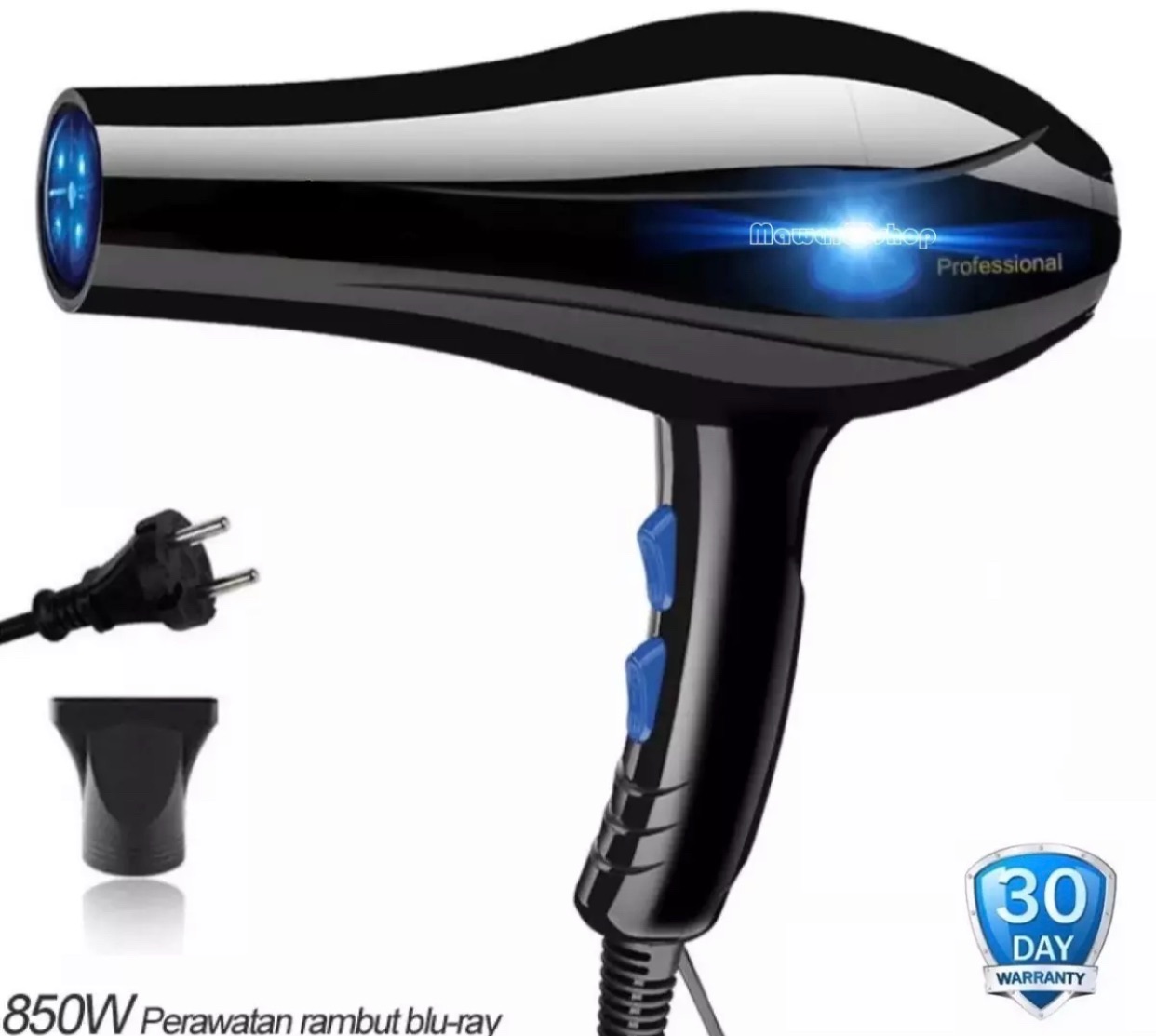 Hair Hairdryer FD 6558 / Hairdryer salon / Tenaga angin Besar -4th gear: strong wind / small wind / hot / cold