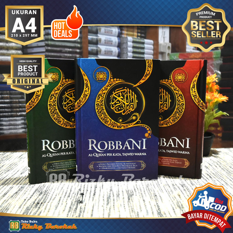 Al-Quran Robbani / Rabbani Terjemah Tajwid Warna A4, Al Quran Tajwid Dan Terjemah Besar, Al Quran Terj…