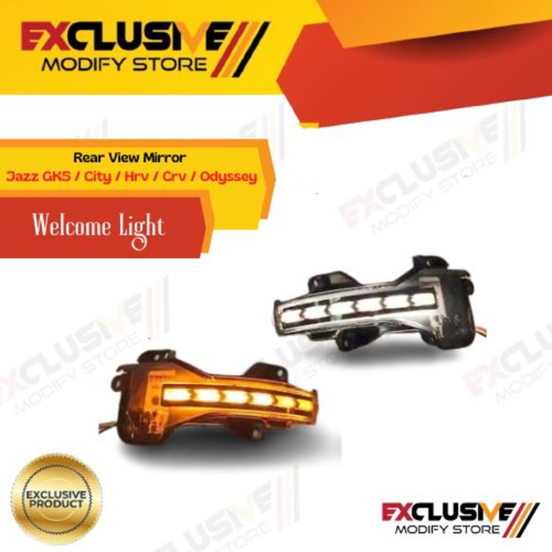Rearview mirror lamp Honda Jazz gk5/city/hrv/CRV/Odyssey welcome light Harga 685,000 rupiah*Gratis Ongkir