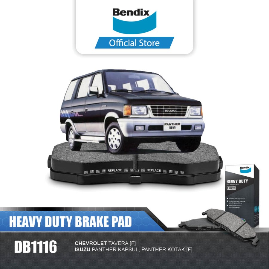 Bendix Kampas Rem Depan Brake Pad Mobil Panther Kotak - DB1116HD Harga 276,100 rupiah*Gratis Ongkir