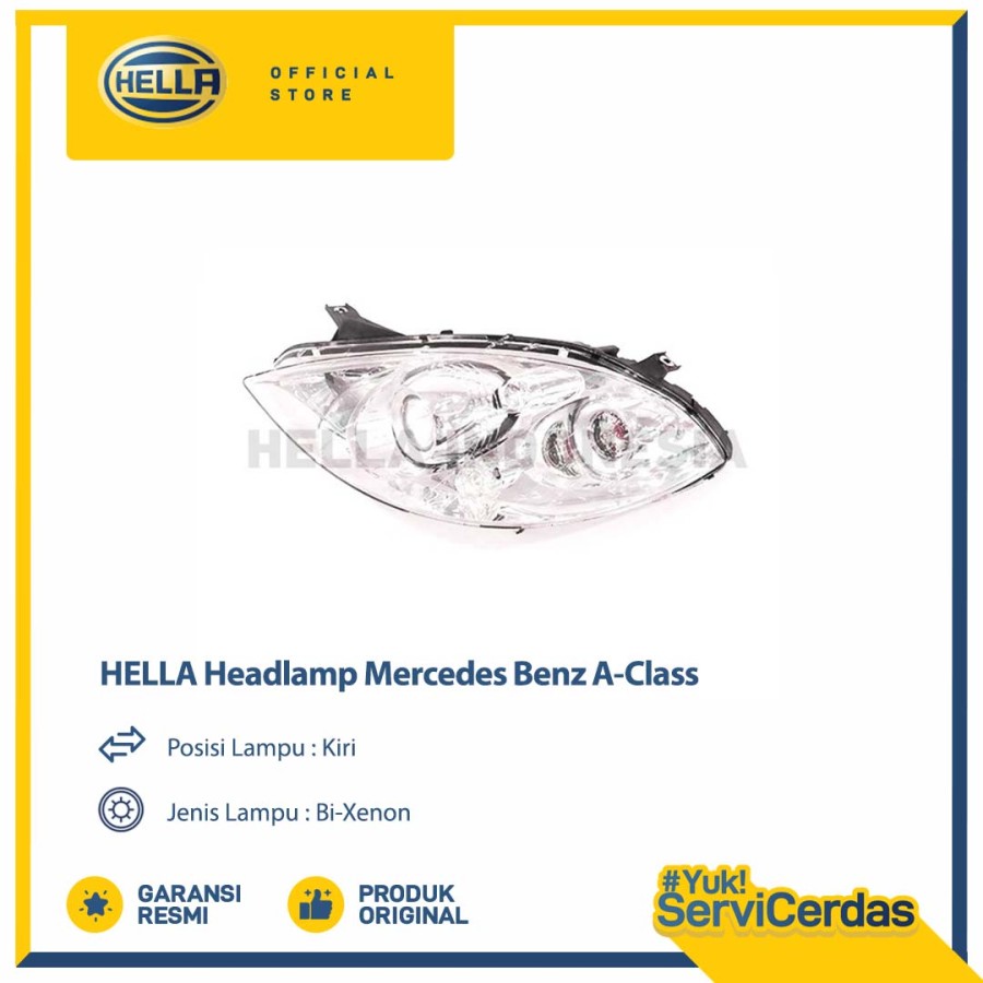 Headlamp Mobil Hella Mercedes Benz A-Class (Kiri) Xenon - Lampu Depan Giá 6,768,000 Đồng*Miễn phí vận chuyển