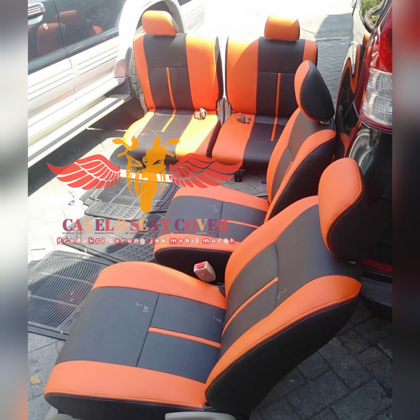Car seat cover Toyota Avanza airbag 2013-2015 full Set 3 row Harga 796,000 rupiah*Gratis Ongkir