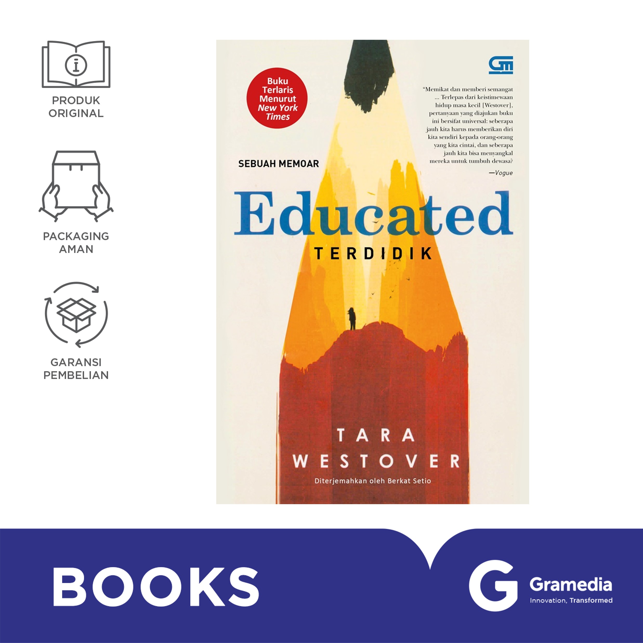 TERDIDIK (EDUCATED) - SEBUAH MEMOAR Harga  111,200 rupiah*Gratis Ongkir