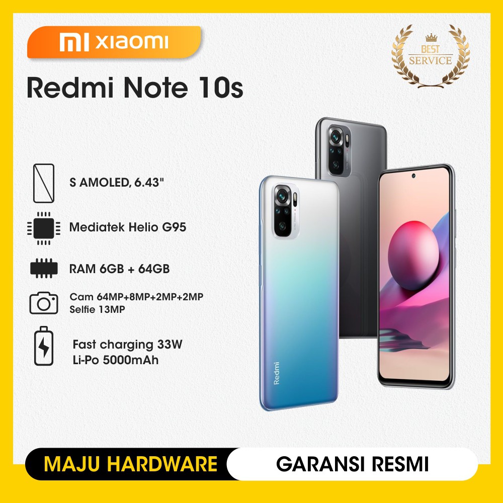 Xiaomi Redmi Note 10s Ram 6/64GB - Garansi Resmi Harga  5,316,000 Ringgit*Penghantaran Percuma