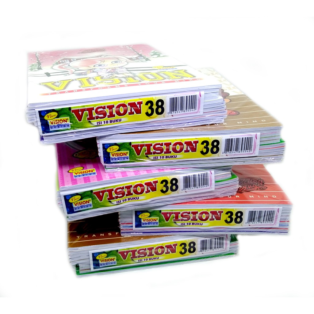 [Pack] Vision Notebook 38 Sheets (10 Pcs)