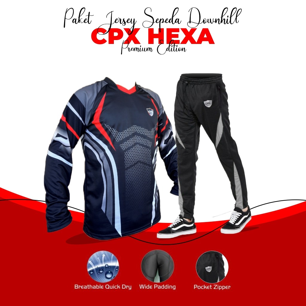 Set Jersey Baju Downhill CPX Online Celana Sepeda Training Panjang Lazada Indonesia