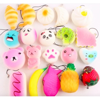 Gambar 20PCS Random Squishy Toys Food Play Slow Rising Squishies FidgetStress Relieve   intl