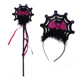 2pcs Set Halloween Ghost Bat Hair Decor Hair Clasp Magic Stick(Pink) - intl 2pcs Set Halloween Ghost Bat Hair Decor Hair Clasp Magic Stick(Pink) - intl