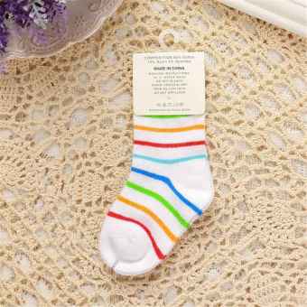 ... Anak anak Bayi Kecil Bayi Kapas Kaus Kaki Kartun Pola Anti Slip Kaus Kaki Untuk