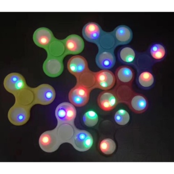ANGEL Fidget Spinner LED Hand Toys Mainan Tri Spinner EDC Ceramic Ball Focus .