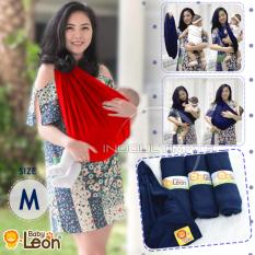 BABY LEON Gendongan Bayi Kaos/Geos/selendang Bayi Praktis BY 44 GB Polos Ukuran M - Red Chili
