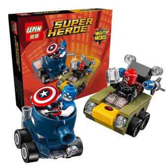 Gambar Brick Lepin Super Heroe Mighty Micros Captain America