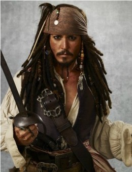 Captain Jack topi wig Natal gaun jas Captain Jack topi wig Natal gaun jas