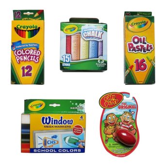 Gambar Crayola Paket Kreatif   Pensil warna, kapur, Oil Pastels, spidol,Silly Putty