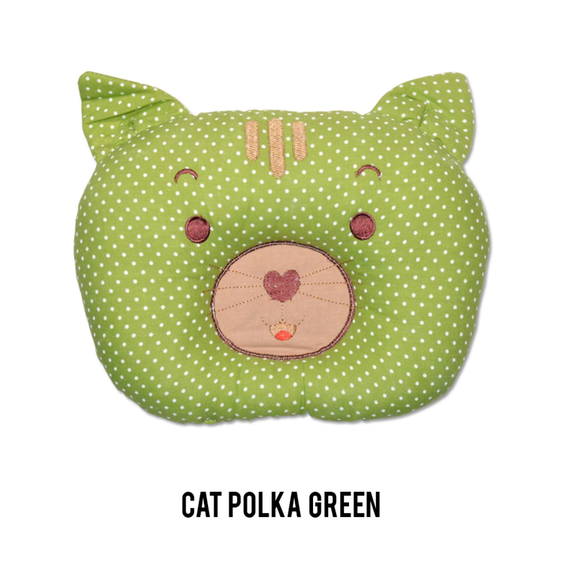 Darby Bantal Peyang Bayi Motif Cat Polka Green